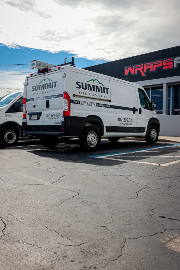 Summit Fire & Security Commercial Car Wrap