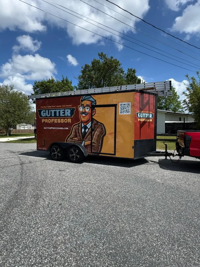 Enclosed trailer wrap for Gutter Professor in Orlando FL