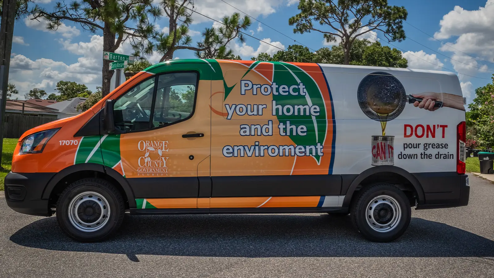 Ford Transit Connect van wrap for Orange County Utilities